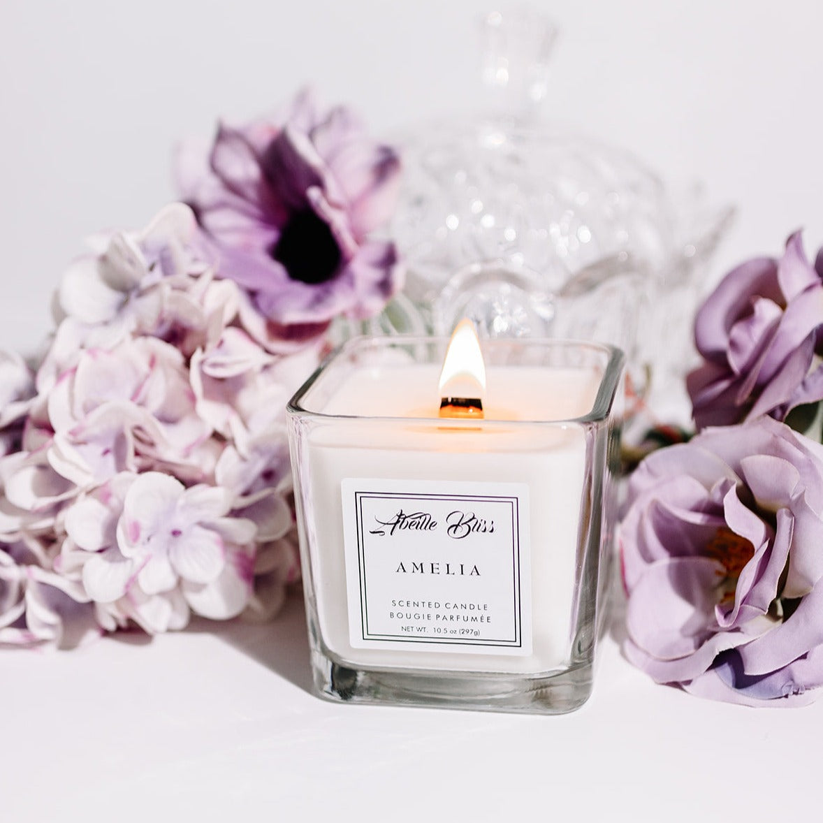 Amelia Wooden Wick Coconut Soy Luxury Candle