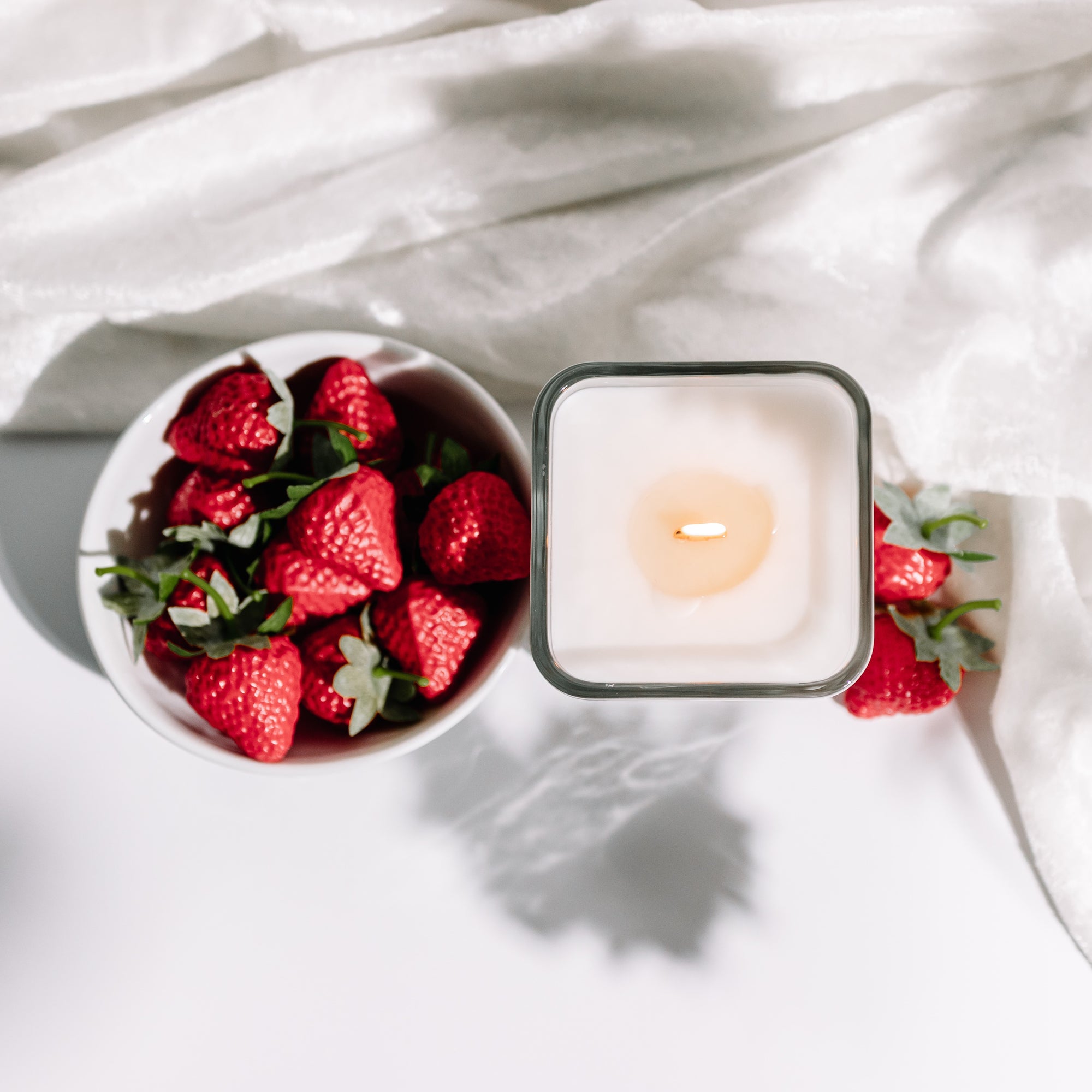 Strawberry Wooden Wick Coconut Soy Wax Luxury Candle