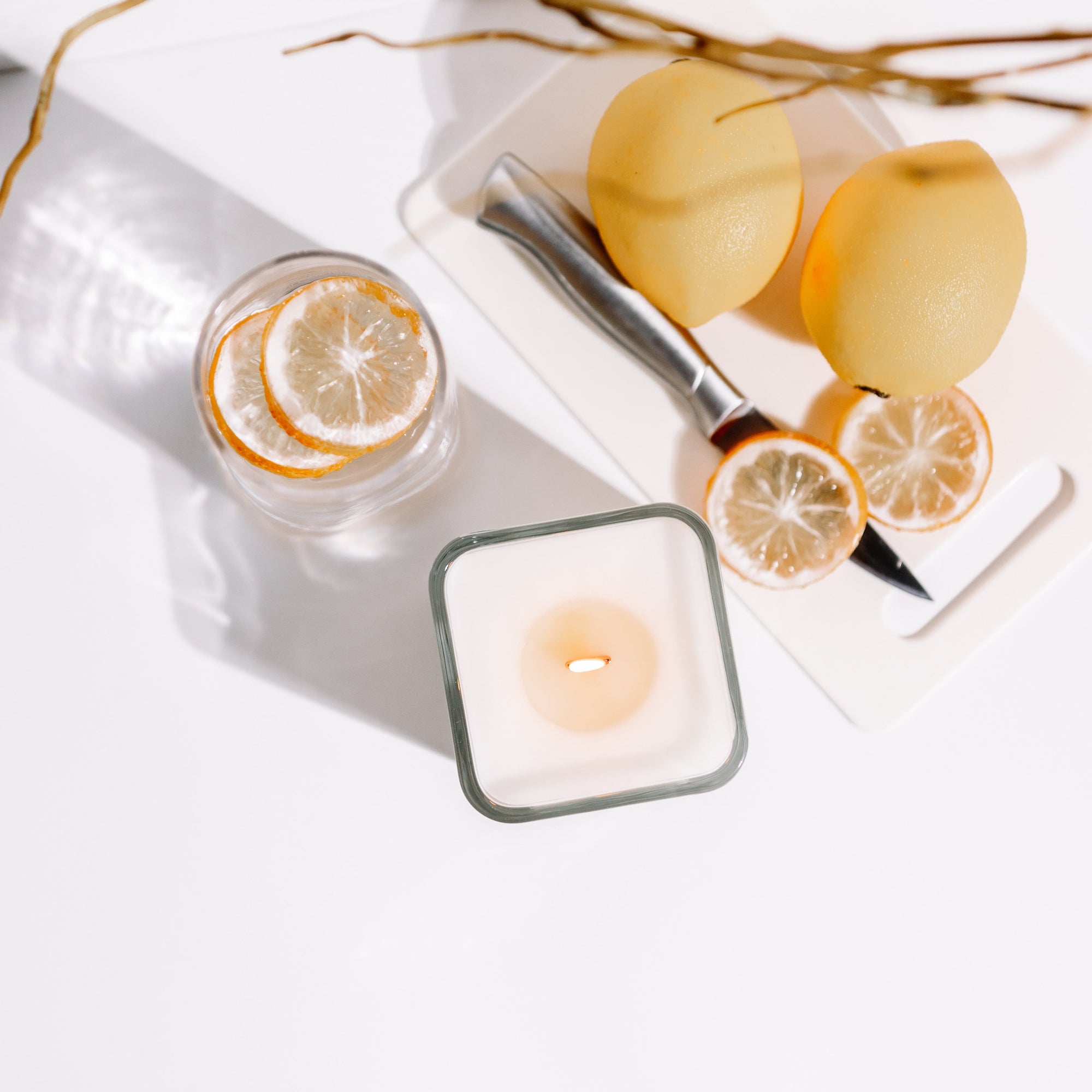 Lemon Wooden Wick Coconut Soy Wax Luxury Candle