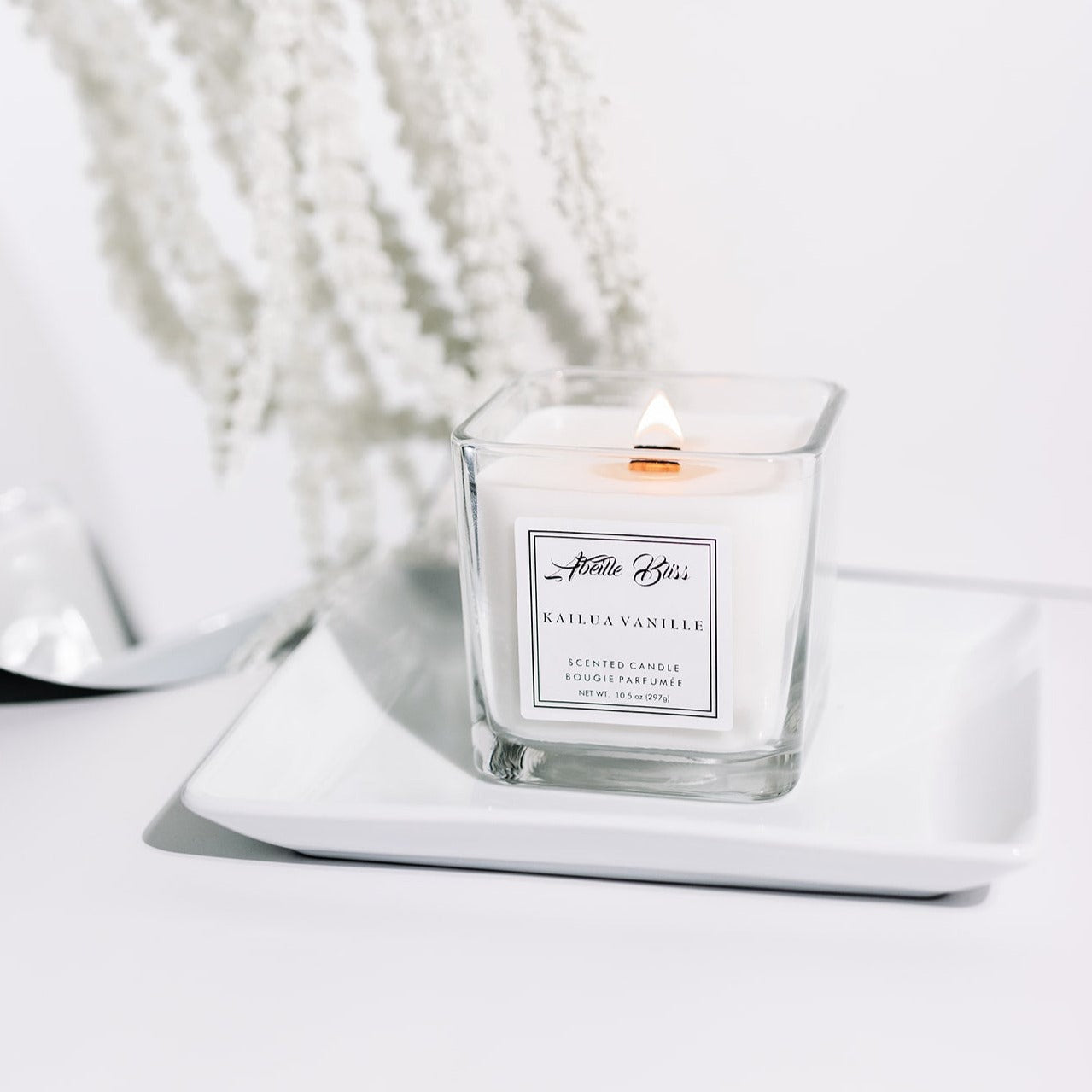 Kailua Vanille Wooden Wick Coconut Soy Wax Luxury Candle