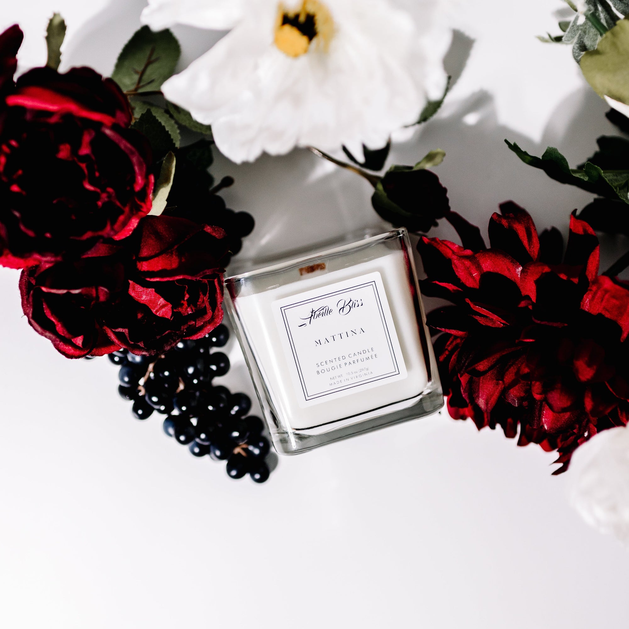 Mattina Wooden Wick Coconut Soy Wax Luxury Candle