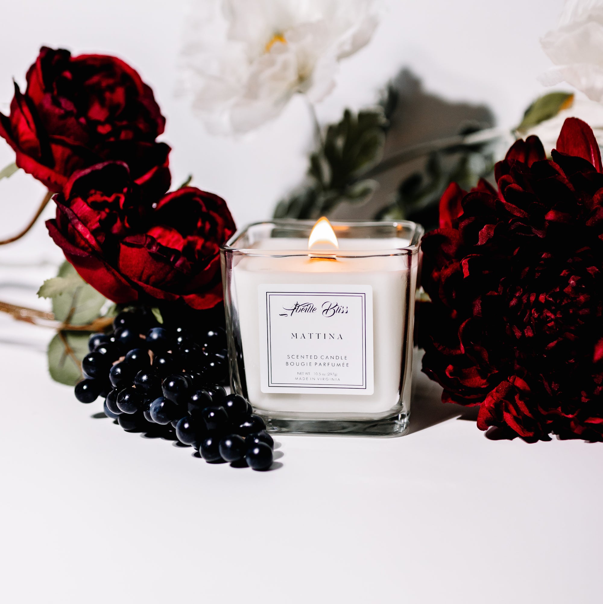 Mattina Wooden Wick Coconut Soy Wax Luxury Candle
