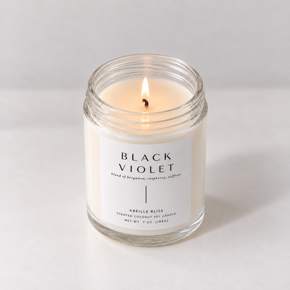 Black Violet Candle